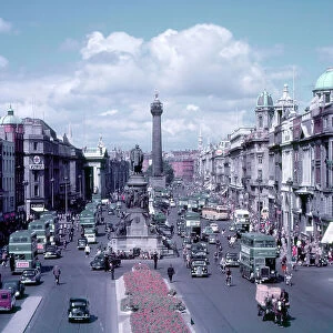 O'Connell Street showing Nelson's Pillar, Dublin