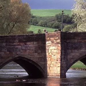 The old bridge across the River Wye in Bakewell, Derbyshire