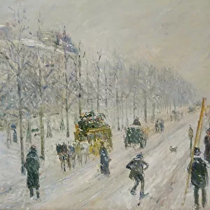 The outer boulevards, Snow, 1879, by Camille Pissarro