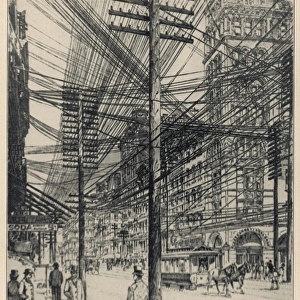 Overhead Phone Wires, NY