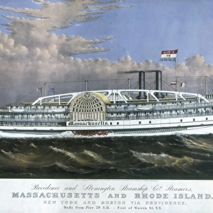 Paddle wheel steamboat Massachusetts (1887)