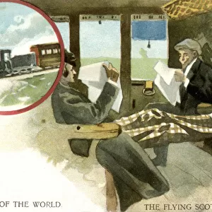 Passengers in a compartment, The Flying Scotsman