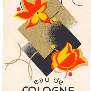 Perfume label, Eau de Cologne aux Fleurs