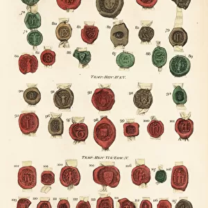 Personal seals in wax from the Middle Ages