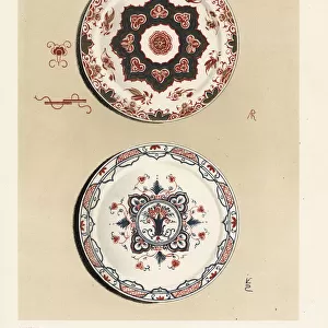 Plates from Delft, Netherlands, 18th century