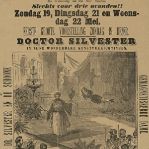 Playbill - magician Doctor Silvester and the levitating lady