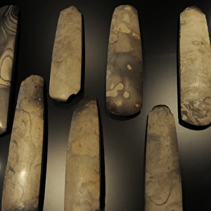 Polished flint axes. 3700-3500 BC. From Hagelbjerggard, cent