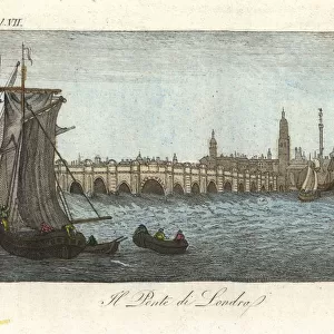 The port of London on the River Thames, early 19th century
