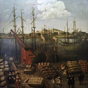 Port of Riga. Artist unknown. Second half of the 17th cent