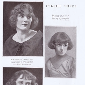 Portraits of three members of the Midnight Follies cabaret s