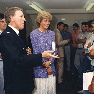 Princess Diana and Prince Charles visiting the Met Police
