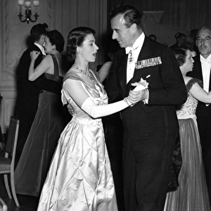 Princess Elizabeth dancing with Lord Mountbatten