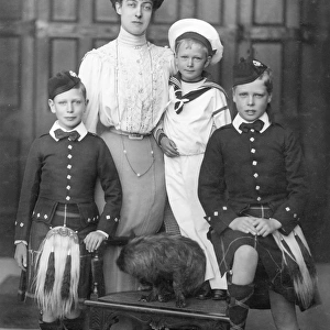 Princess Victoria of Wales with her nephews