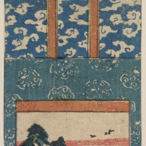 Printed miniature scroll painting of Sugawara Michizane