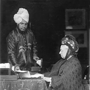Queen Victoria with the Munshi