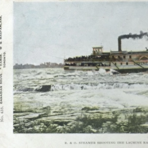 R. & O. Steamer shooting the rapids - Montreal