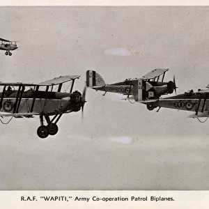 RAF Westland Wapiti Biplanes - Army Co-operation patrol