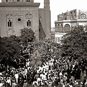 Religious procession, Cairo, circa 1890