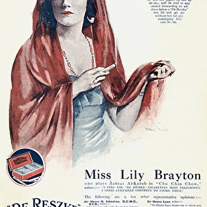 De Reske cigarettes advertisement, Lily Brayton