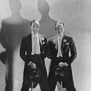 The Rocky Twins with top hat and canes, late 1920s
