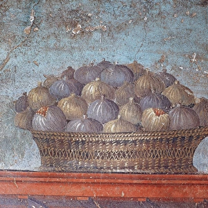 Roman art. Italy. Fresco. Basket of figs. 1st century AD. Op
