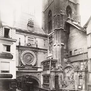 Rouen Great Clock, Grand Horloge and buildings. France