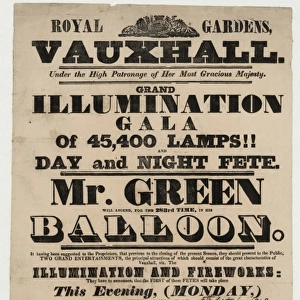 Royal Gardens, Vauxhall... grand illumination gala of 45, 40