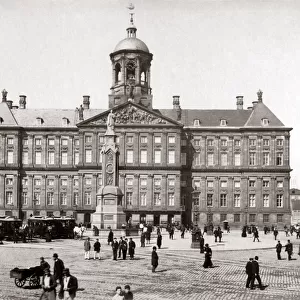 Royal Palace, Amsterdam, 1890s. Date: 1890s