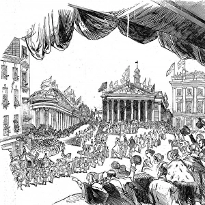 Royal Procession passing the Mansion House, London, 1844