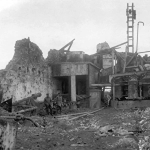 Ruined factory at Serre, Western Front, WW1