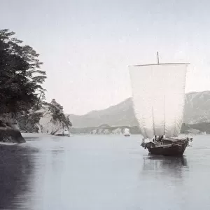 Sailboat, Miyajima Inland Sea, Japan, c. 1880 s