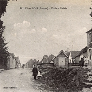 Sailly-au-Bois (Somme) - School and Town Hall