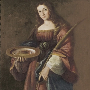 Saint Lucy. 17th c. Work of Zurbarᮧs school