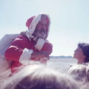 Santa Claus in the desert in Oman