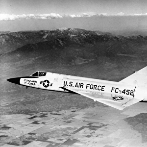 The second Convair F-106A Delta Dart 56-452 touches down