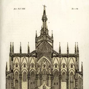Section through Milan Cathedral, 14th century