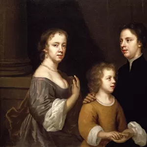 Self portrait of Mary Beale with her husband and son
