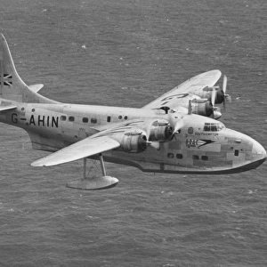 Short S45 Solent of BOAC over water