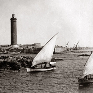 Sialboats near Alexandria, Egypt, circa 1880s