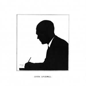 Silhouette of John Hassall by H. L. Oakley