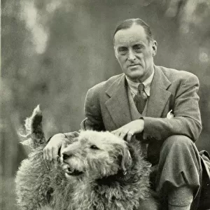 Sir Malcolm Campbell with his dog