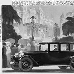 Sketch of the entrance to the Casino at Monte Carlo, 1926