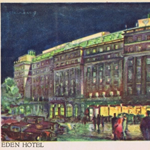 A sketch of the exterior of Eden Hotel, Berlin