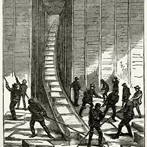 Small ice elevator, Hudson River 1875
