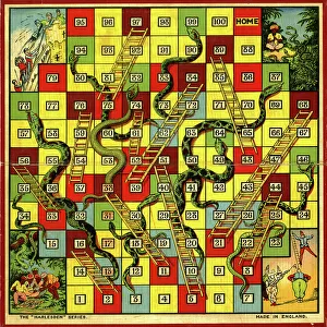 Snakes and Ladders game board
