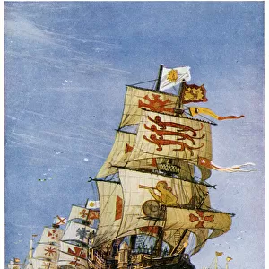 Spanish Armada setting sail for England