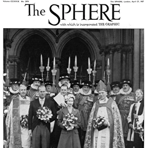 Sphere front cover, Royal Maundy, Queen ElizabethII, 1957