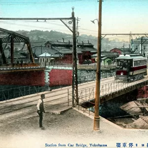 Station viewed from the Car Bridge, Yokohama, Japan