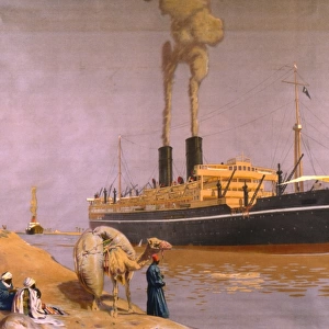 Steamship off the coast of Africa