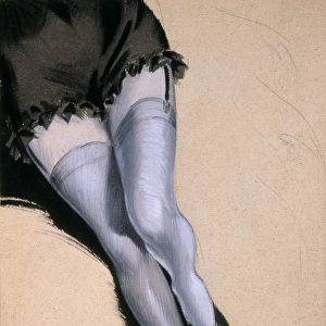 Stockinged legs by David Wright